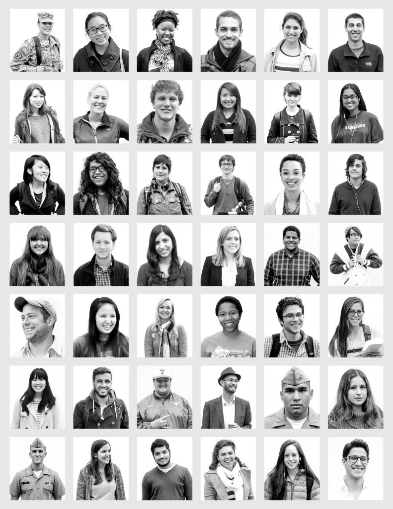 Large collage of student photos.