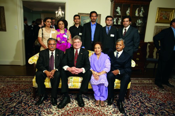 Sitting from left: Iqbal Sheikh, Charlie Wilson, Zahida Shaikh, Zafar Shaikh, Standing from left: Fouzia Shaikh, Azra Malik, Owais Mailk, Mudassir Shaikh, Junaid Malik, and Asad Shaikh.
