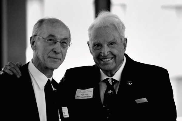 Denius (right) with History Department Chair Alan Tully