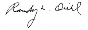 Dean Randy L. Diehl's signature