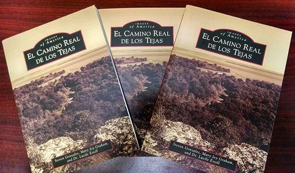 The new book published by El Camino Real de los Tejas, which features some of Garza’s maps. It is available for purchase on Amazon.
