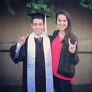 Newcomb at commencement.