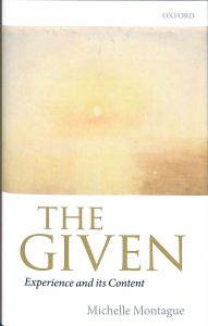 Book cover for The Given: Experience and its Content. 