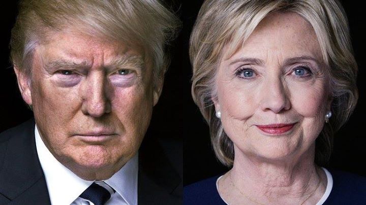 side by side of Trump and Hillary