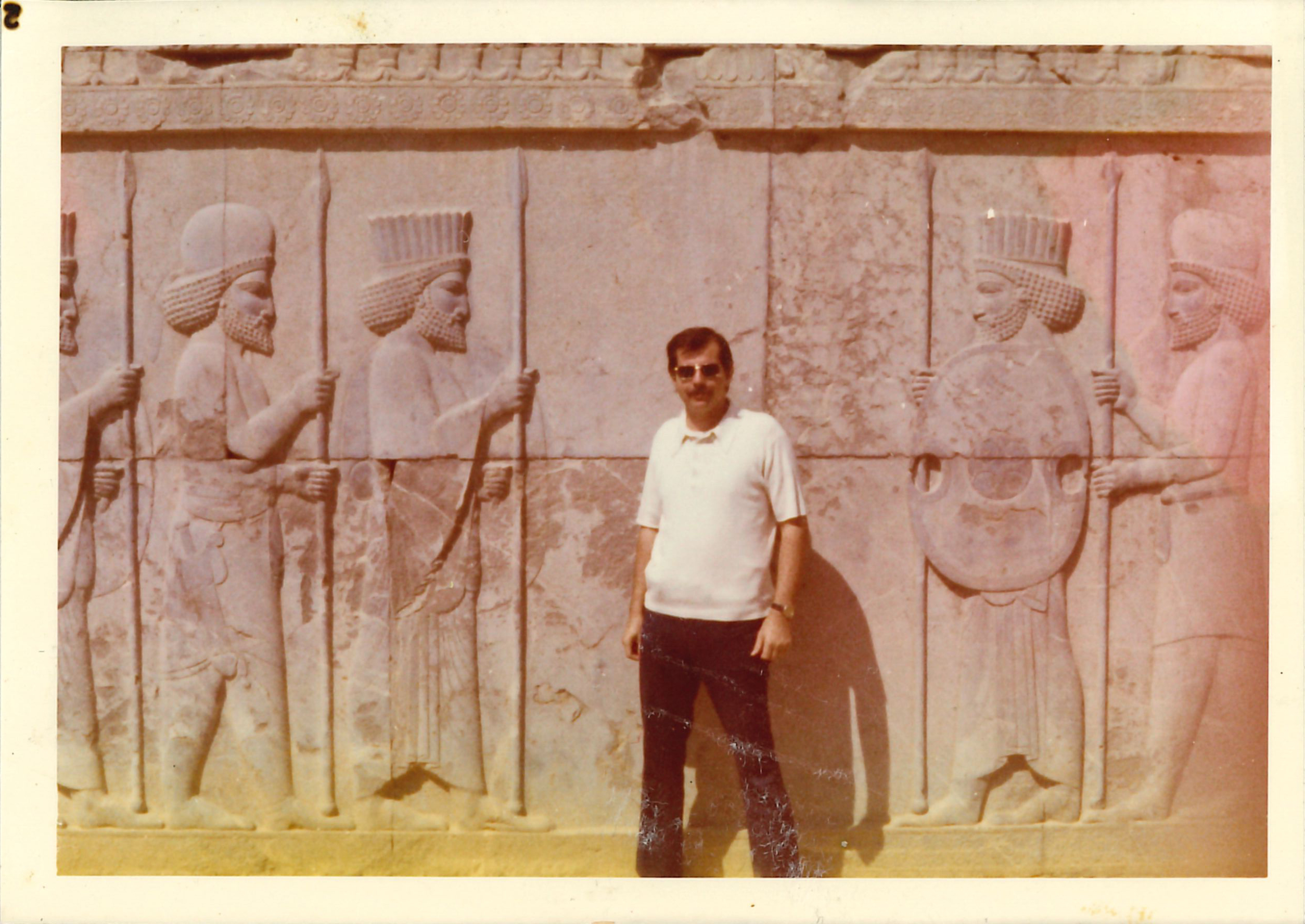 Orr on a visit to Persepolis in Iran.