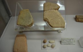 Cypro-Minoan inscriptions on display at the Cyprus Museum