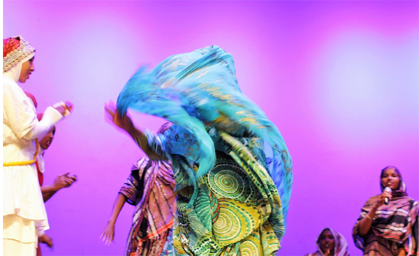 Somali women perform at the 4th annual Somali Heritage Week, where the Somali community connects with people across Kenya to showcase and celebrate Somali issues and culture. 