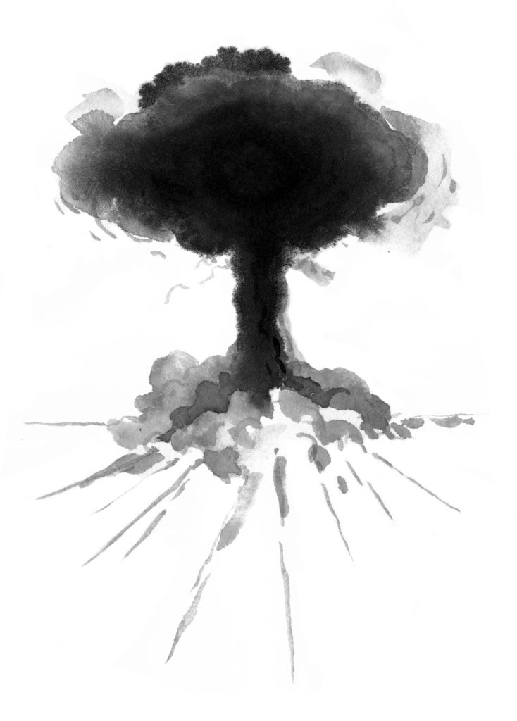 Atomic bomb illustration. 