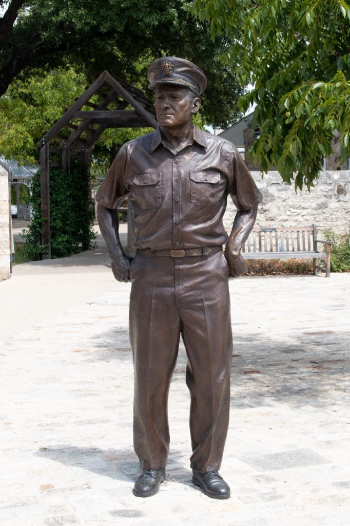 Statue of military figure.