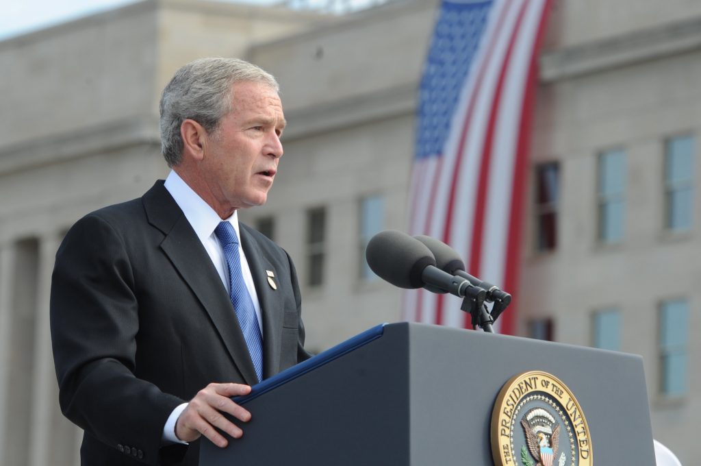 George W Bush speaking
